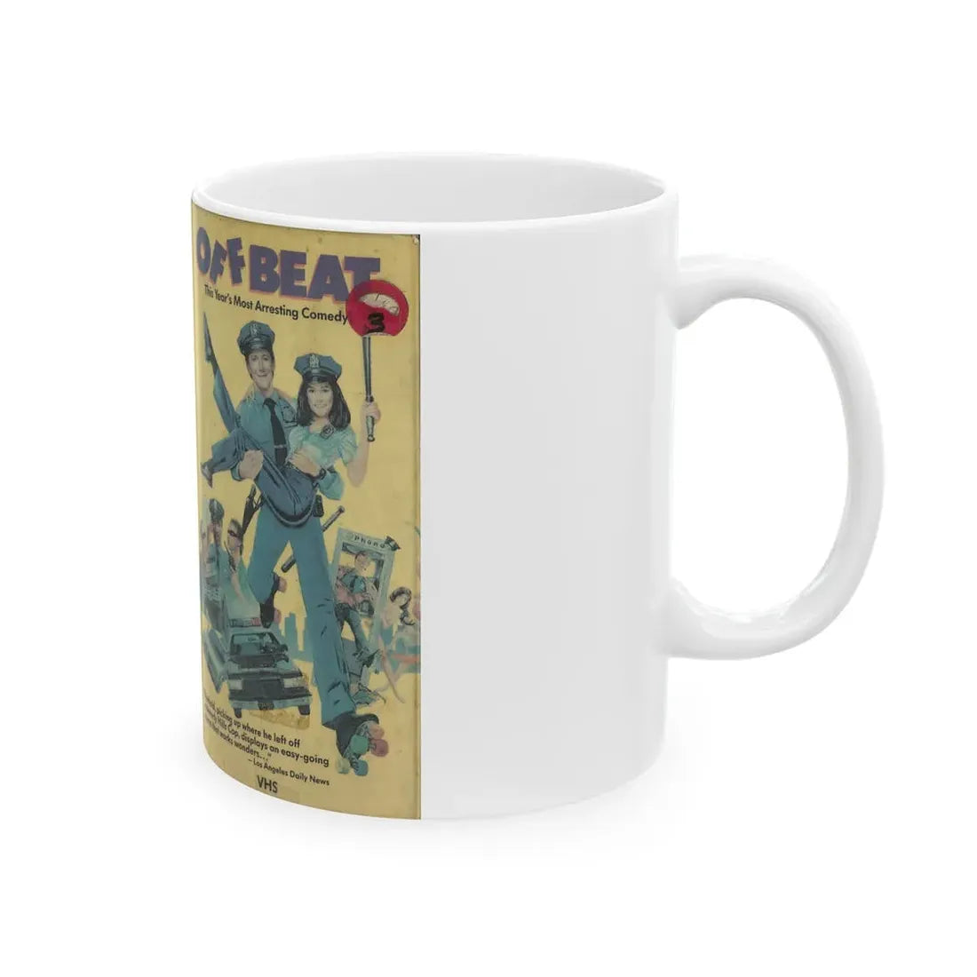 OFF BEAT (VHS COVER) - White Coffee Mug - Go Mug Yourself
