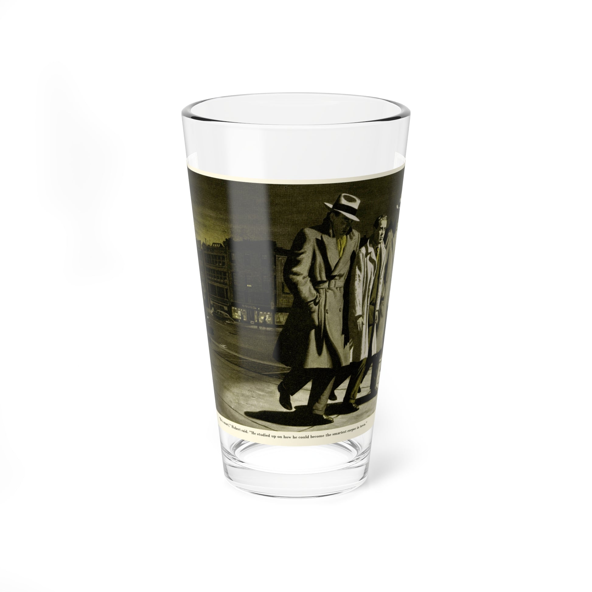 Off to Meet Mr Big, 1950 (Magazine Illustration) Pint Glass 16oz-16oz-Go Mug Yourself