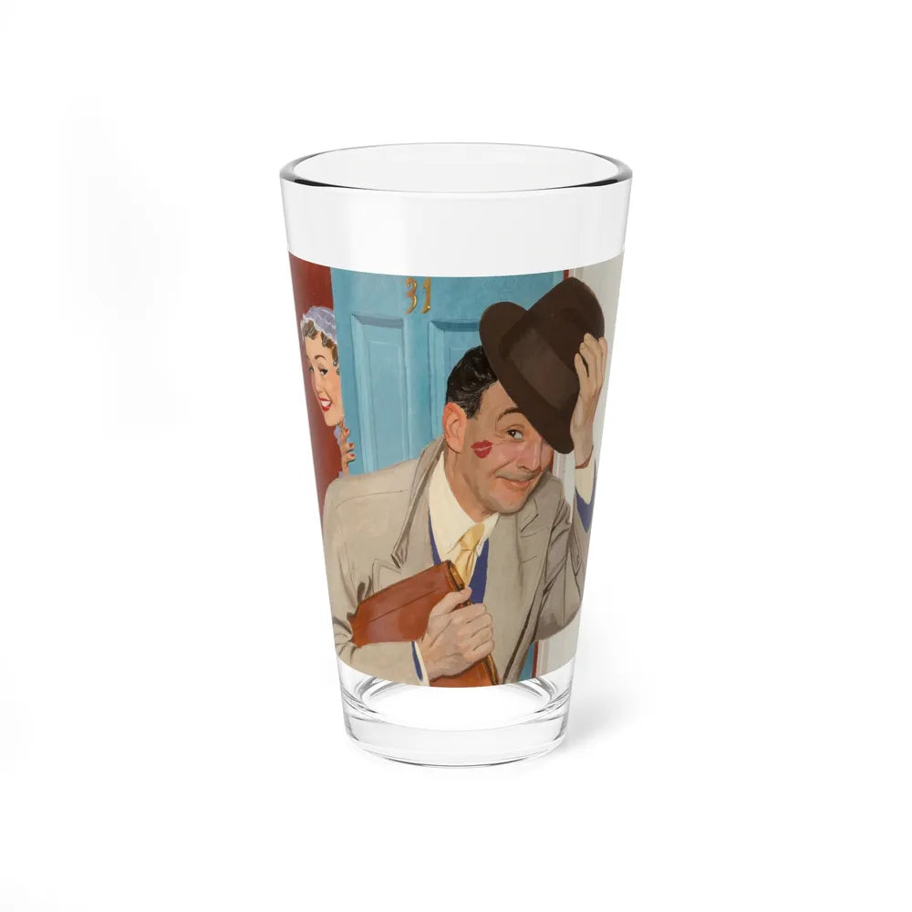 Off to Work, This Week Magazine, 1958 (Magazine Illustration) Pint Glass 16oz-16oz-Go Mug Yourself