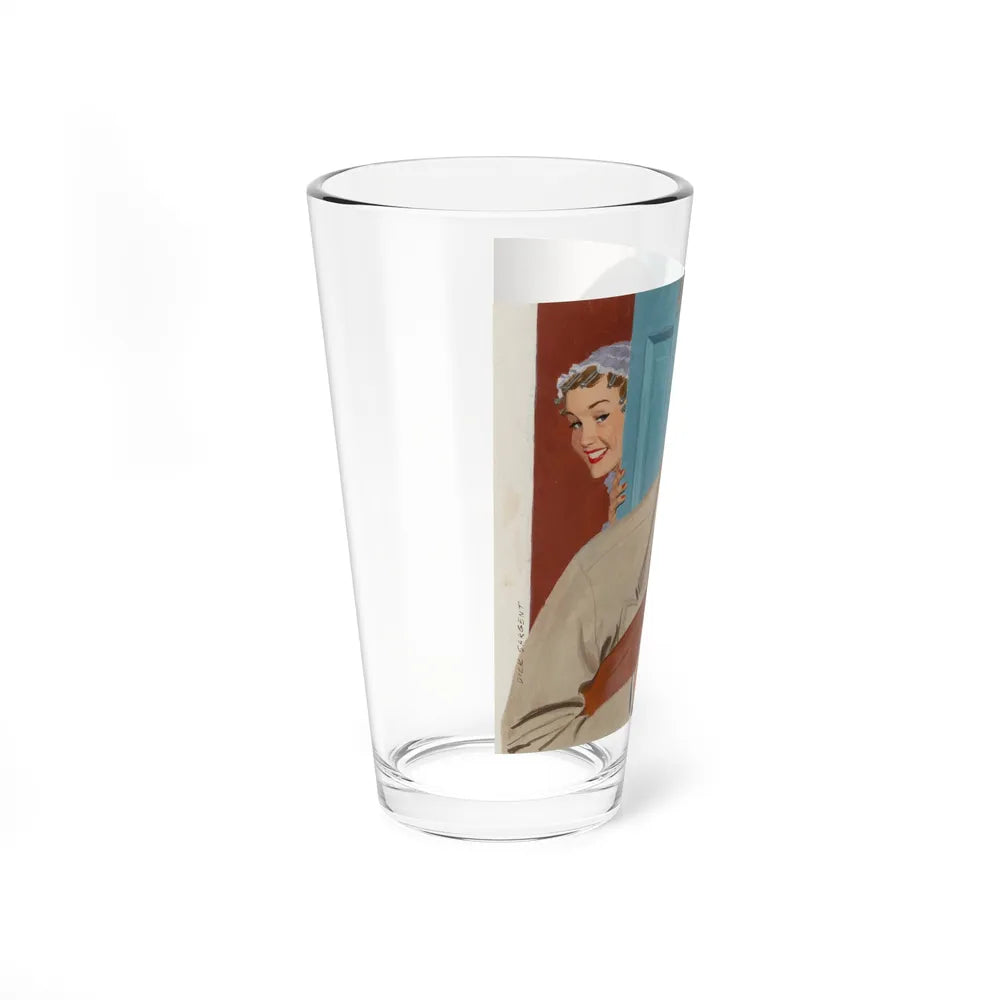 Off to Work, This Week Magazine, 1958 (Magazine Illustration) Pint Glass 16oz-Go Mug Yourself