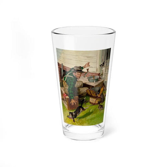 Off with the Fish, Outdoor Life magazine cover (Magazine Illustration) Pint Glass 16oz-16oz-Go Mug Yourself