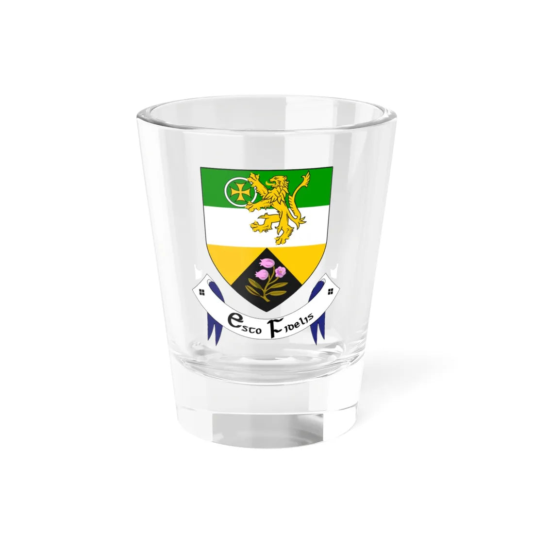 Offaly crest (Ireland) (Coat of Arms) Shot Glass 1.5oz 1.5oz - Go Mug Yourself