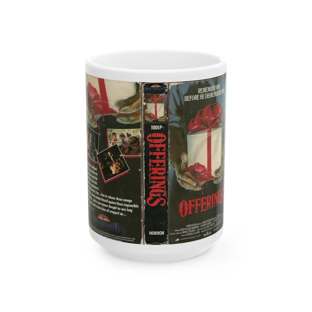 OFFERINGS SOUTHGATE ENTERTAINMENT (VHS COVER) - White Coffee Mug-15oz-Go Mug Yourself