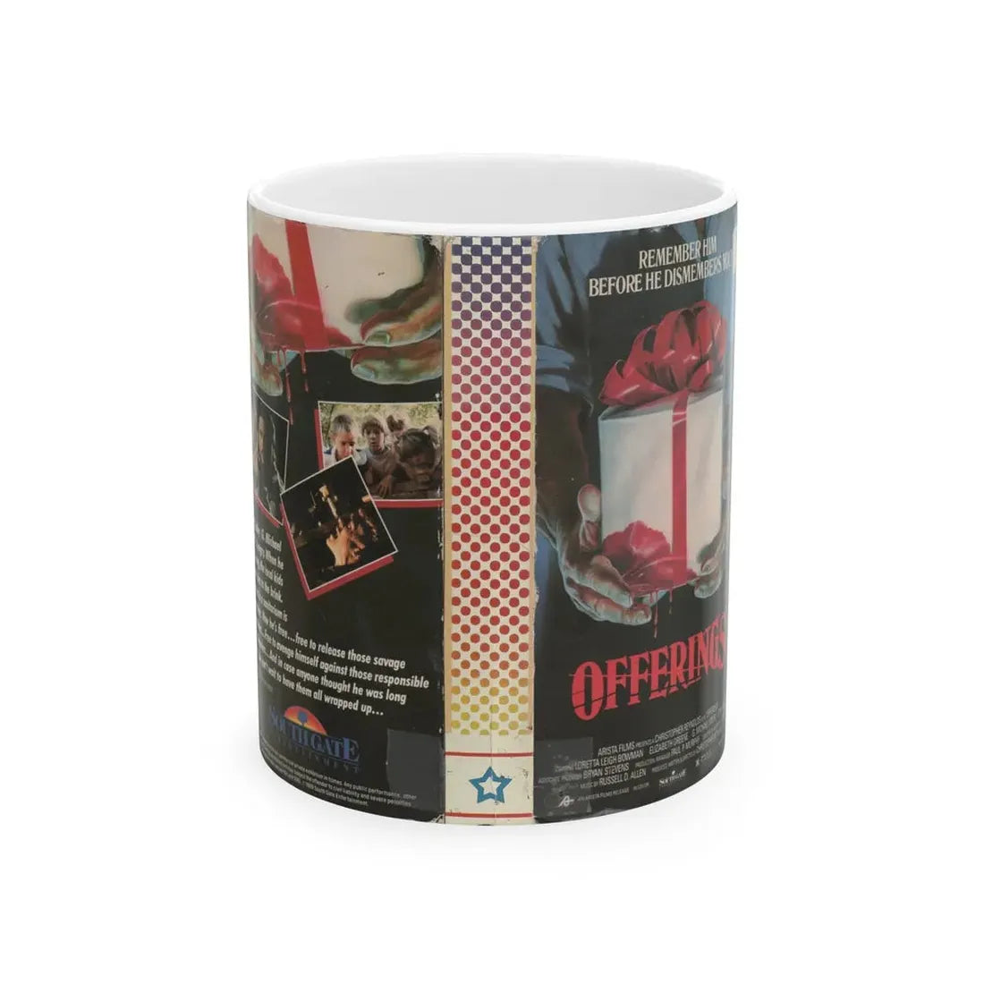 OFFERINGS (VHS COVER) - White Coffee Mug 11oz - Go Mug Yourself
