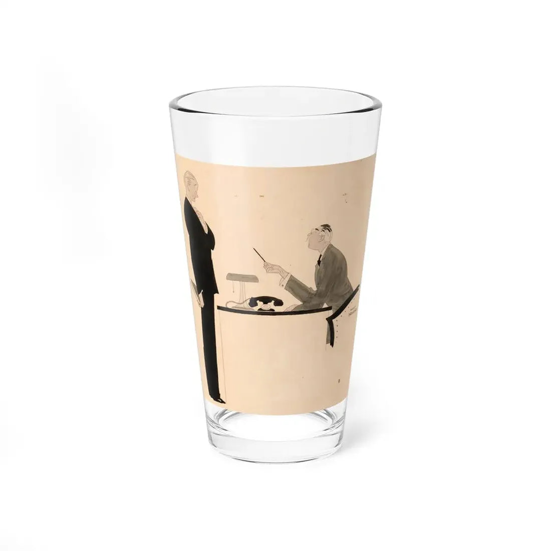 Office Confrontation (c. 1920s) (Magazine Illustration) Pint Glass 16oz 16oz - Go Mug Yourself