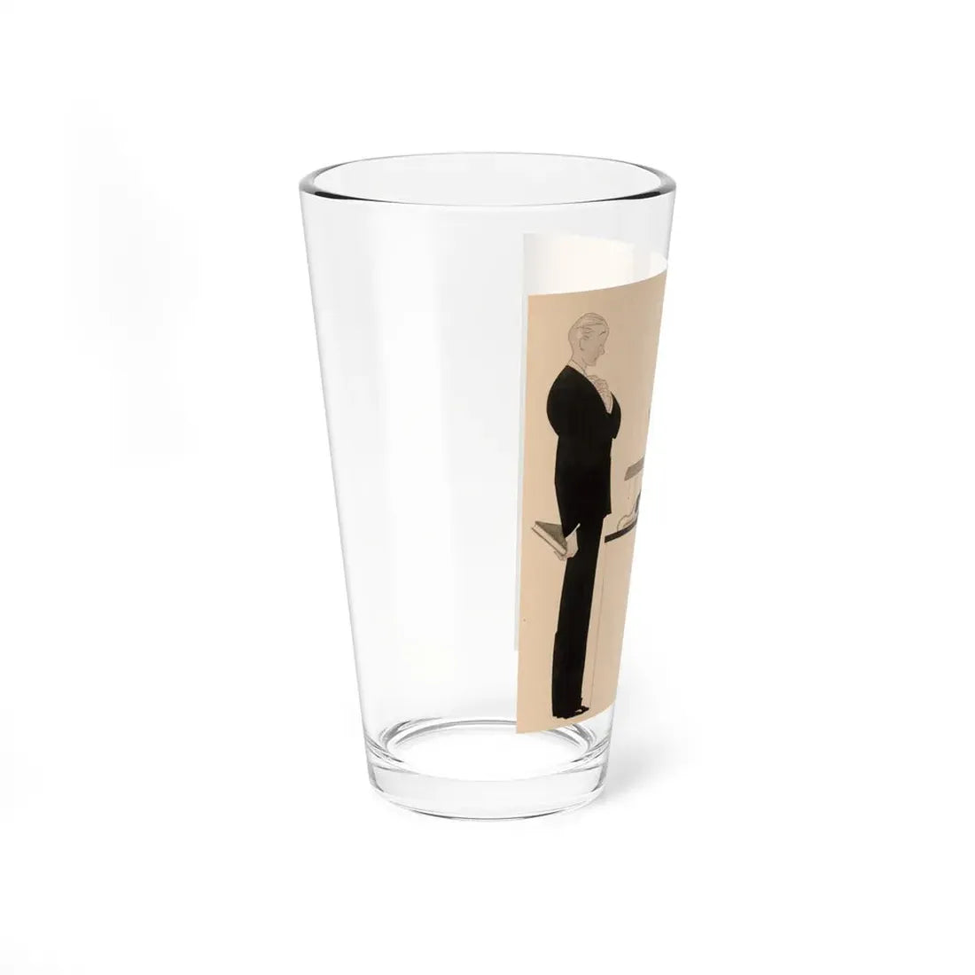 Office Confrontation (c. 1920s) (Magazine Illustration) Pint Glass 16oz - Go Mug Yourself