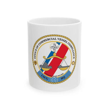 Office of Comm Vessel Cmplnce (U.S. Coast Guard) White Coffee Mug-11oz-Go Mug Yourself