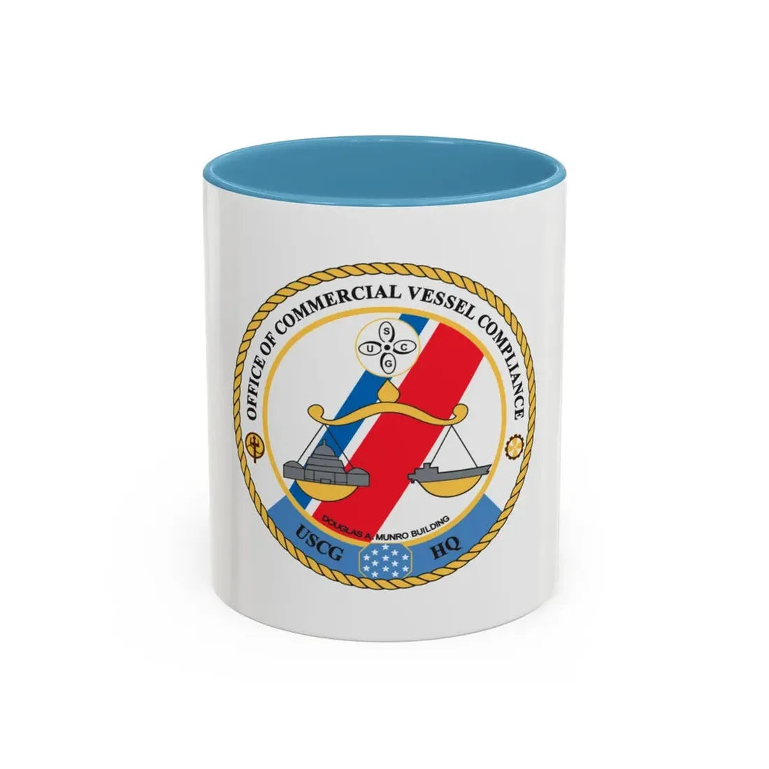 Office of Comm Vessel Cmplnce (U.S. Coast Guard) Accent Coffee Mug 11oz Light Blue - Go Mug Yourself