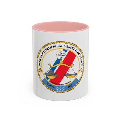 Office of Comm Vessel Cmplnce (U.S. Coast Guard) Accent Coffee Mug 11oz Pink - Go Mug Yourself