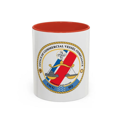 Office of Comm Vessel Cmplnce (U.S. Coast Guard) Accent Coffee Mug 11oz Red - Go Mug Yourself