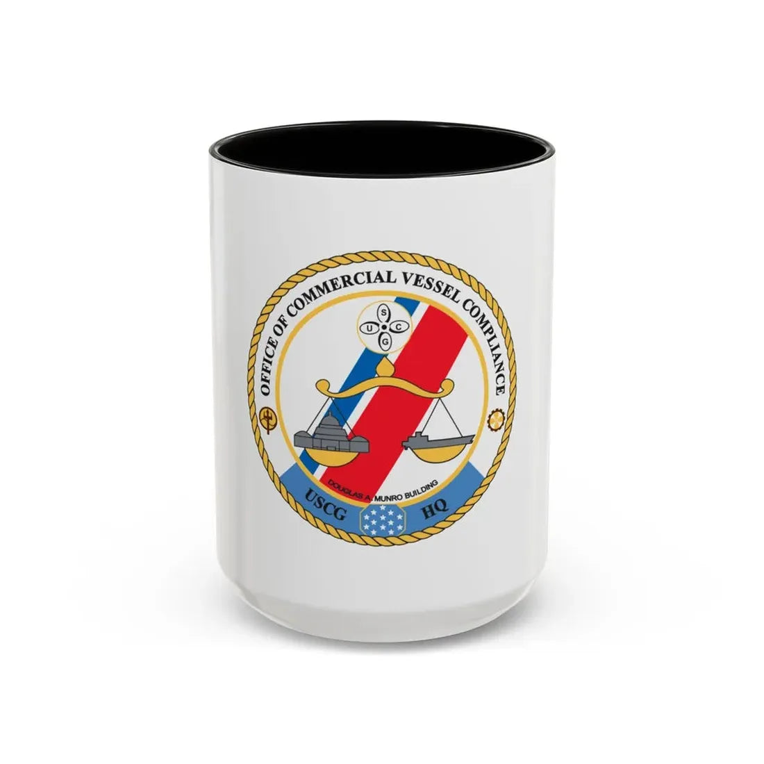 Office of Comm Vessel Cmplnce (U.S. Coast Guard) Accent Coffee Mug 15oz Black - Go Mug Yourself