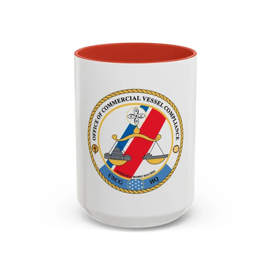 Office of Comm Vessel Cmplnce (U.S. Coast Guard) Accent Coffee Mug 15oz Red - Go Mug Yourself