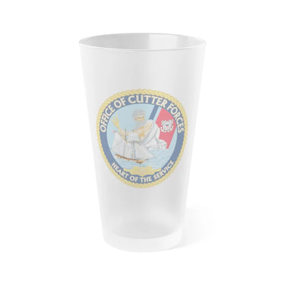 Office of Cutter Forces (U.S. Coast Guard) Frosted Pint Glass 16oz-Go Mug Yourself