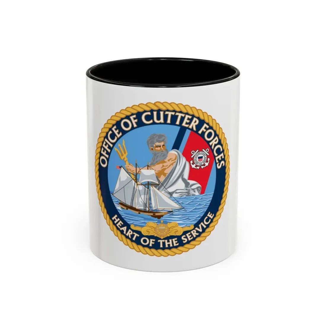 Office of Cutter Forces (U.S. Coast Guard) Accent Coffee Mug 11oz Black - Go Mug Yourself