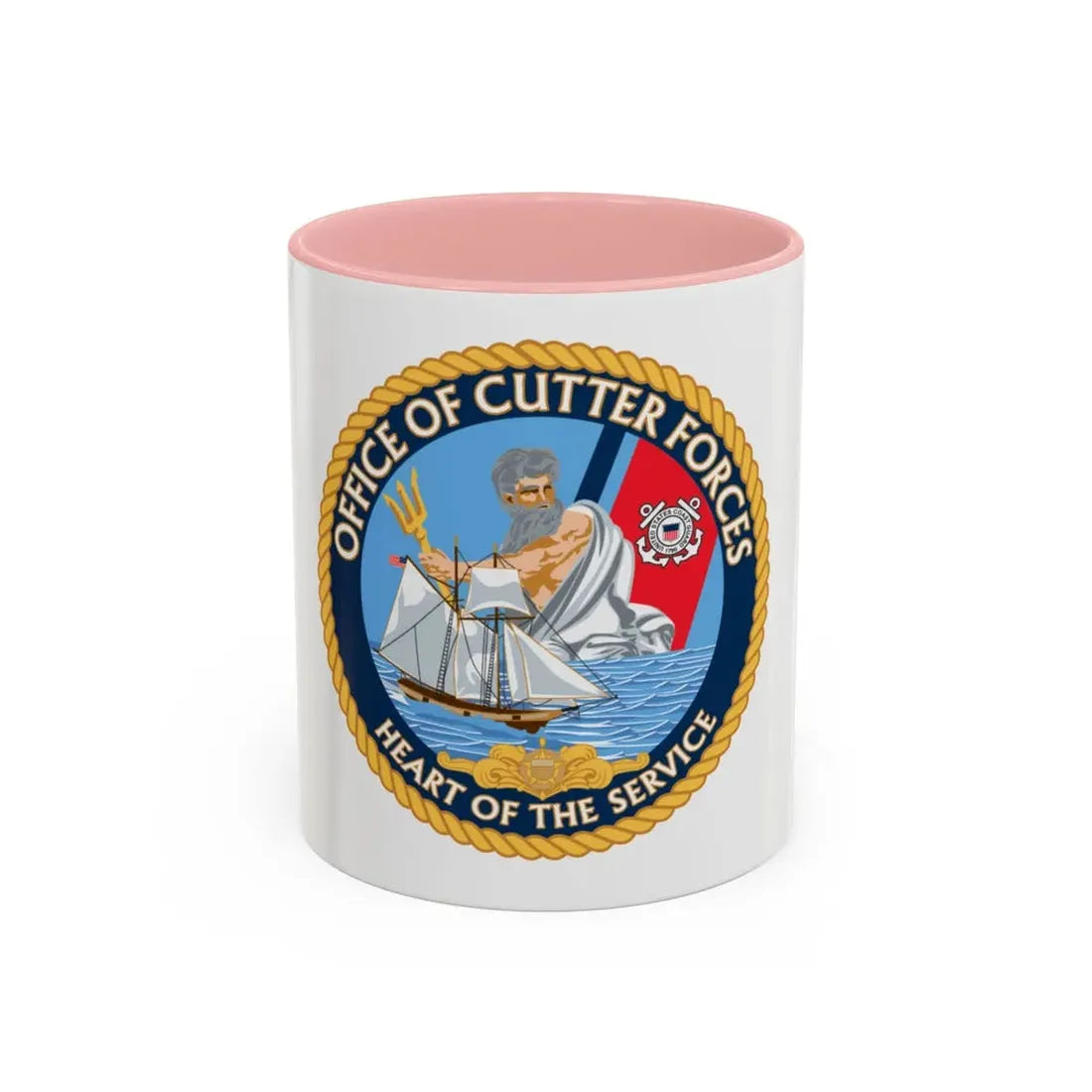 Office of Cutter Forces (U.S. Coast Guard) Accent Coffee Mug 11oz Pink - Go Mug Yourself