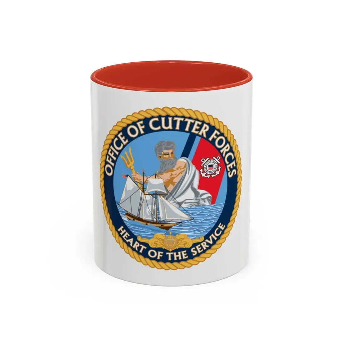 Office of Cutter Forces (U.S. Coast Guard) Accent Coffee Mug 11oz Red - Go Mug Yourself