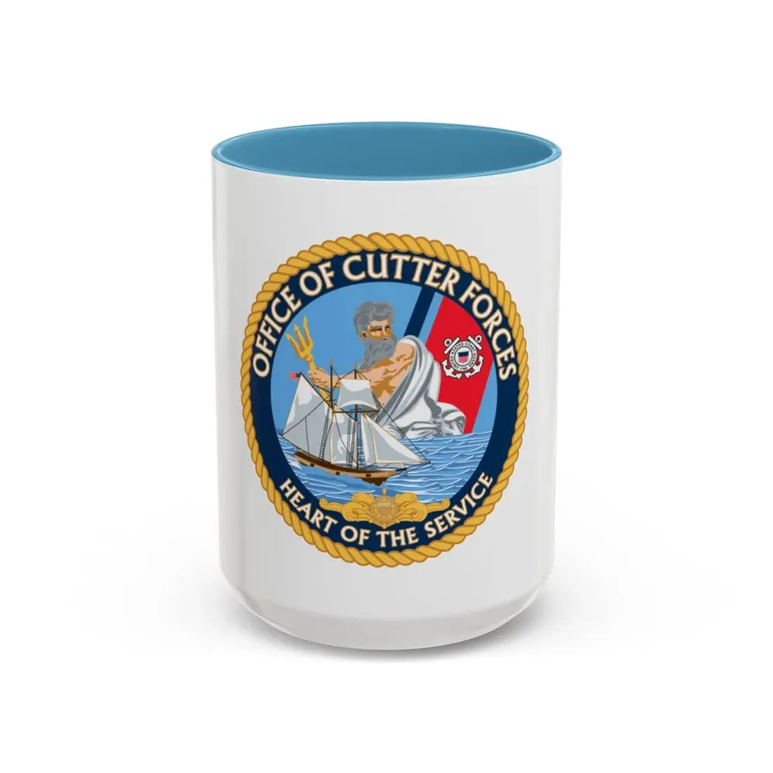 Office of Cutter Forces (U.S. Coast Guard) Accent Coffee Mug 15oz Light Blue - Go Mug Yourself