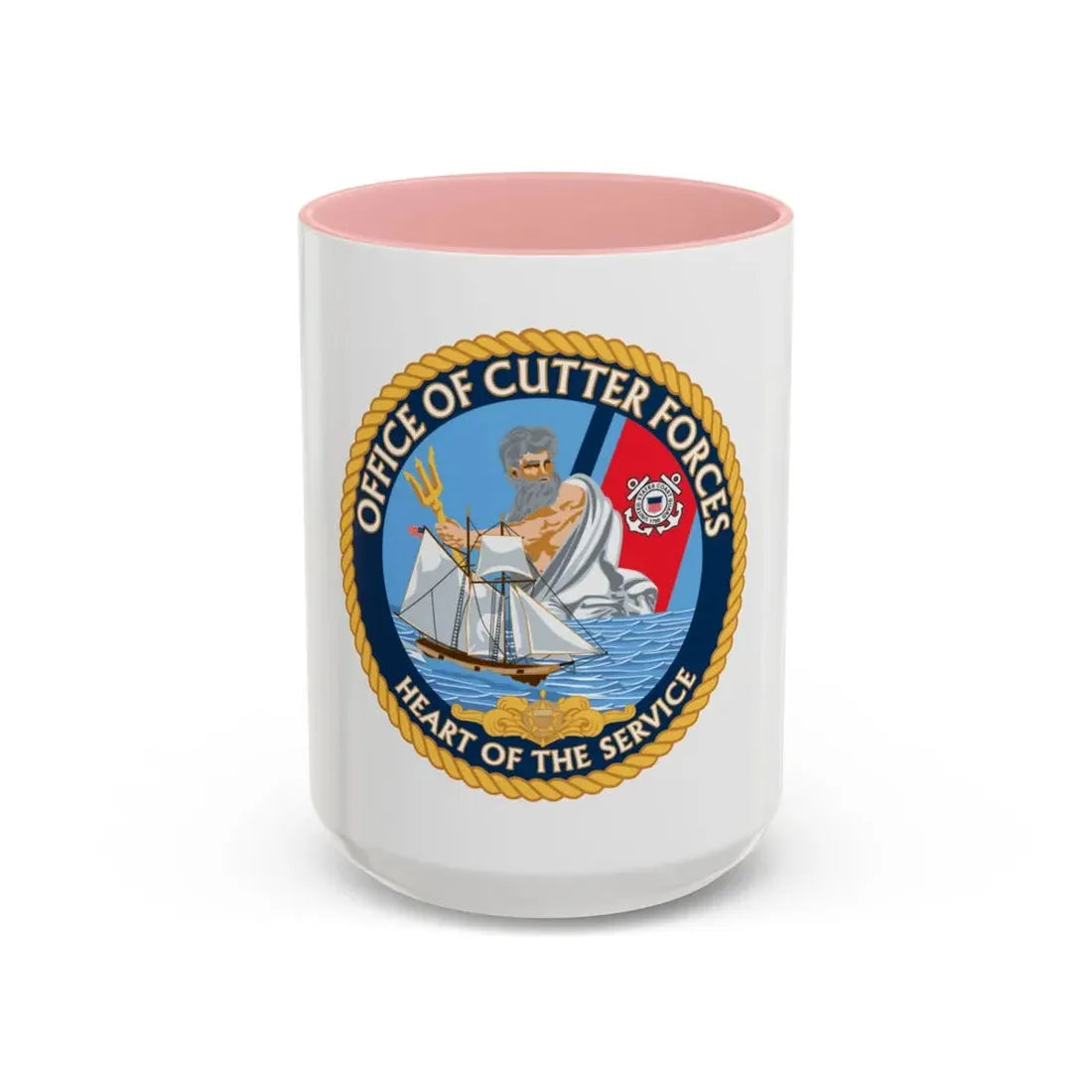 Office of Cutter Forces (U.S. Coast Guard) Accent Coffee Mug 15oz Pink - Go Mug Yourself