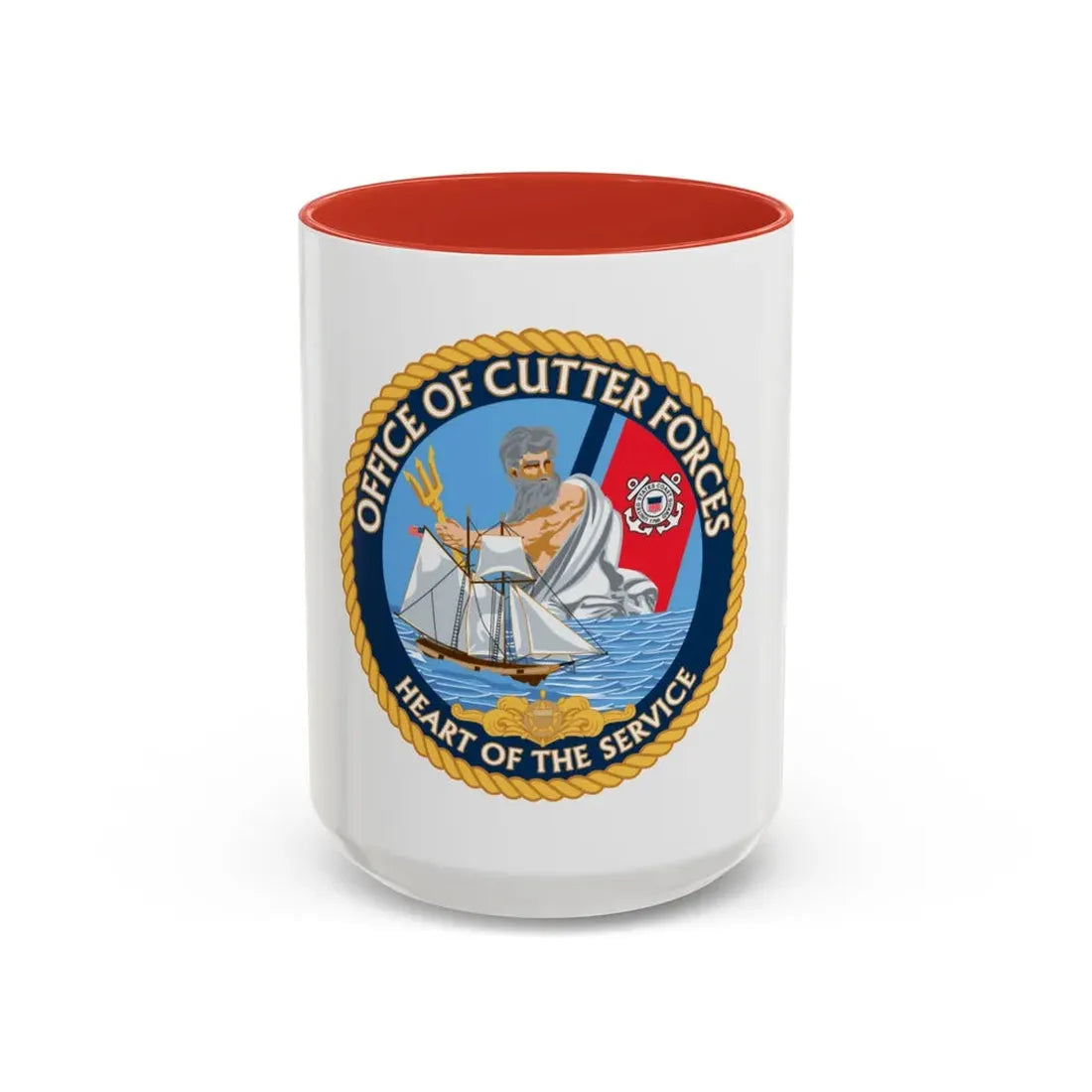 Office of Cutter Forces (U.S. Coast Guard) Accent Coffee Mug 15oz Red - Go Mug Yourself
