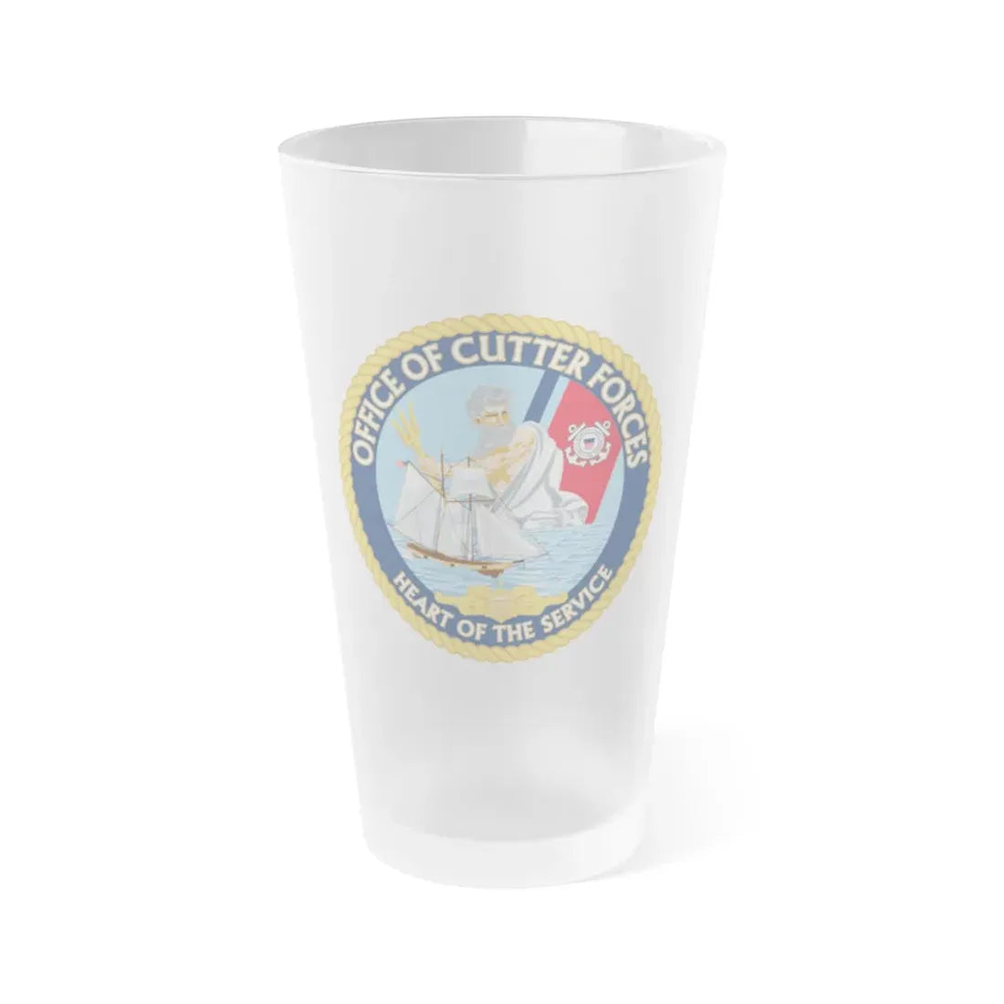 Office of Cutter Forces (U.S. Coast Guard) Frosted Pint Glass 16oz Default Title - Go Mug Yourself