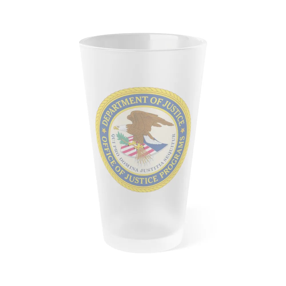 Office of Justice Programs - Frosted Pint Glass 16oz-16oz-Frosted-Go Mug Yourself