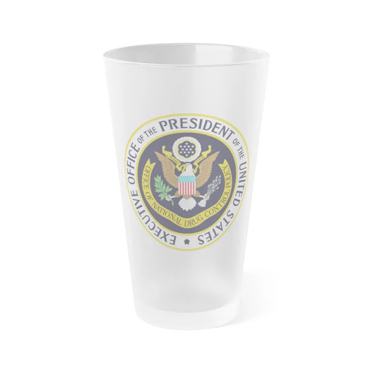 Office of National Drug Control Policy - Frosted Pint Glass 16oz-16oz-Frosted-Go Mug Yourself