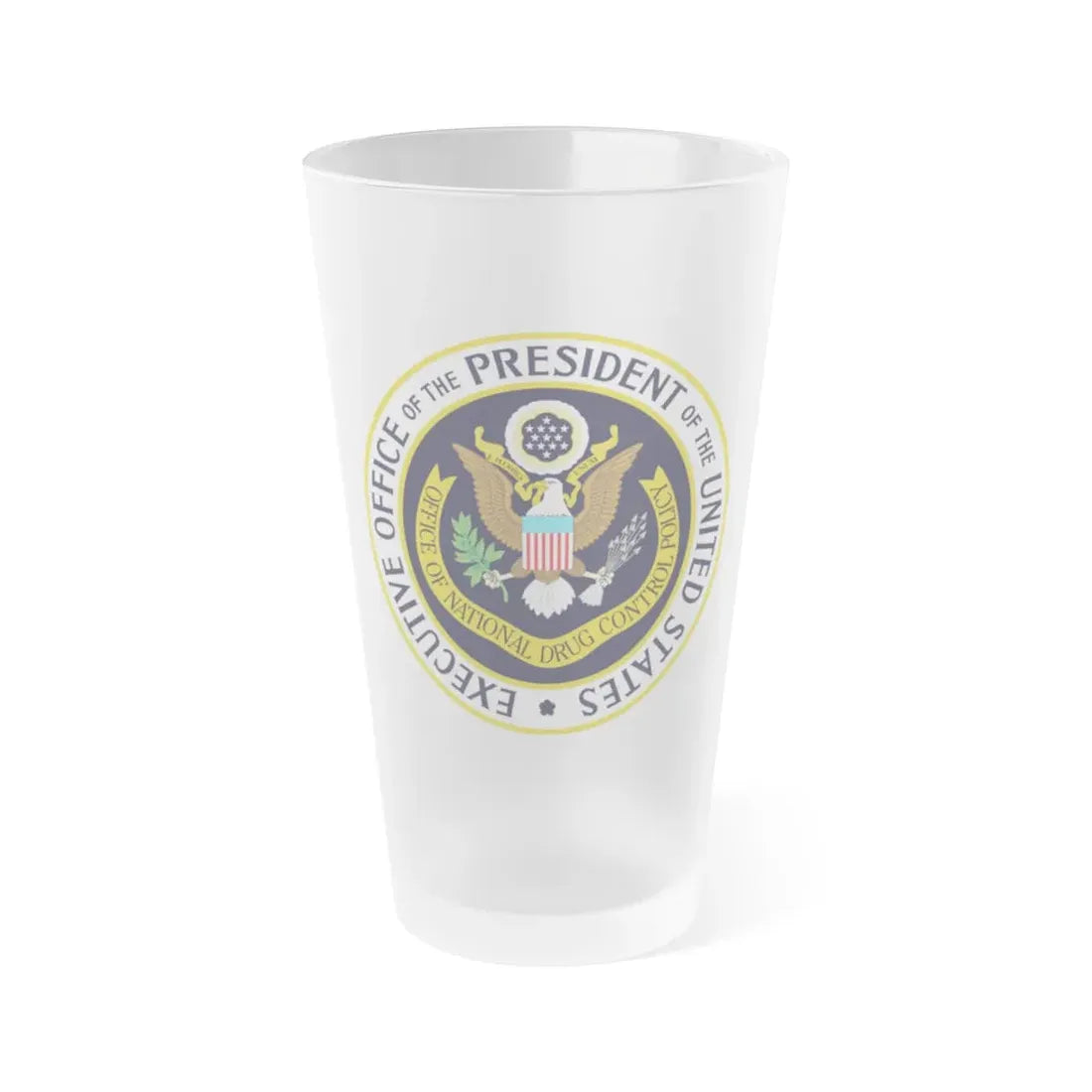 Office of National Drug Control Policy - Frosted Pint Glass 16oz 16oz Frosted - Go Mug Yourself