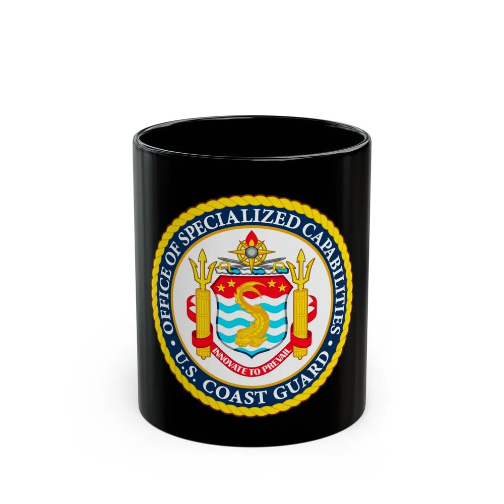 Office of Specialized Capabilities USCG (U.S. Coast Guard) Black Coffee Mug-11oz-Go Mug Yourself