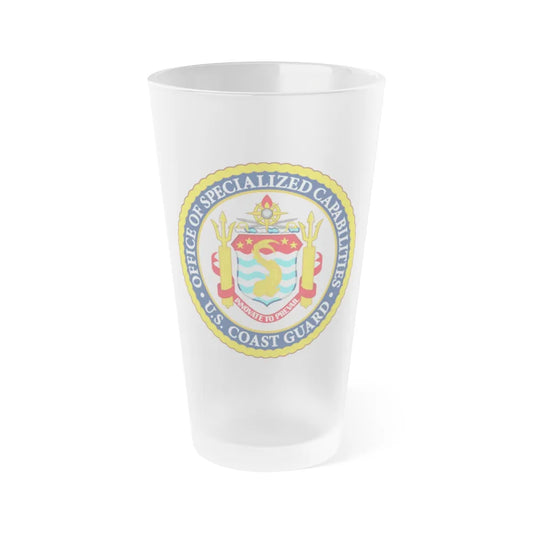 Office of Specialized Capabilities USCG (U.S. Coast Guard) Frosted Pint Glass 16oz-Go Mug Yourself