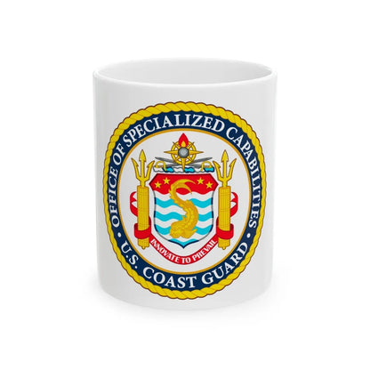 Office of Specialized Capabilities USCG (U.S. Coast Guard) White Coffee Mug-11oz-Go Mug Yourself