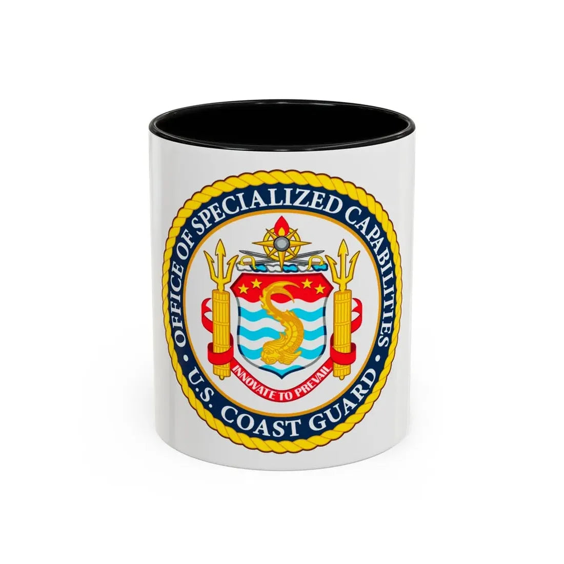 Office of Specialized Capabilities USCG (U.S. Coast Guard) Accent Coffee Mug 11oz Black - Go Mug Yourself