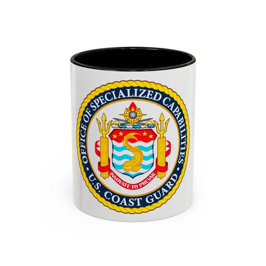 Office of Specialized Capabilities USCG (U.S. Coast Guard) Accent Coffee Mug 11oz Black - Go Mug Yourself