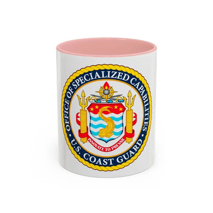 Office of Specialized Capabilities USCG (U.S. Coast Guard) Accent Coffee Mug 11oz Pink - Go Mug Yourself
