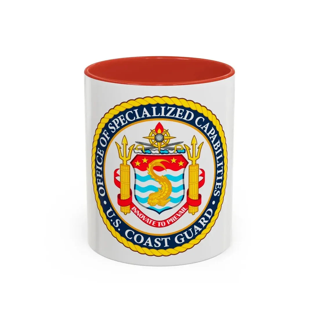 Office of Specialized Capabilities USCG (U.S. Coast Guard) Accent Coffee Mug 11oz Red - Go Mug Yourself