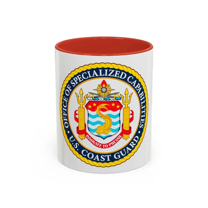 Office of Specialized Capabilities USCG (U.S. Coast Guard) Accent Coffee Mug 11oz Red - Go Mug Yourself