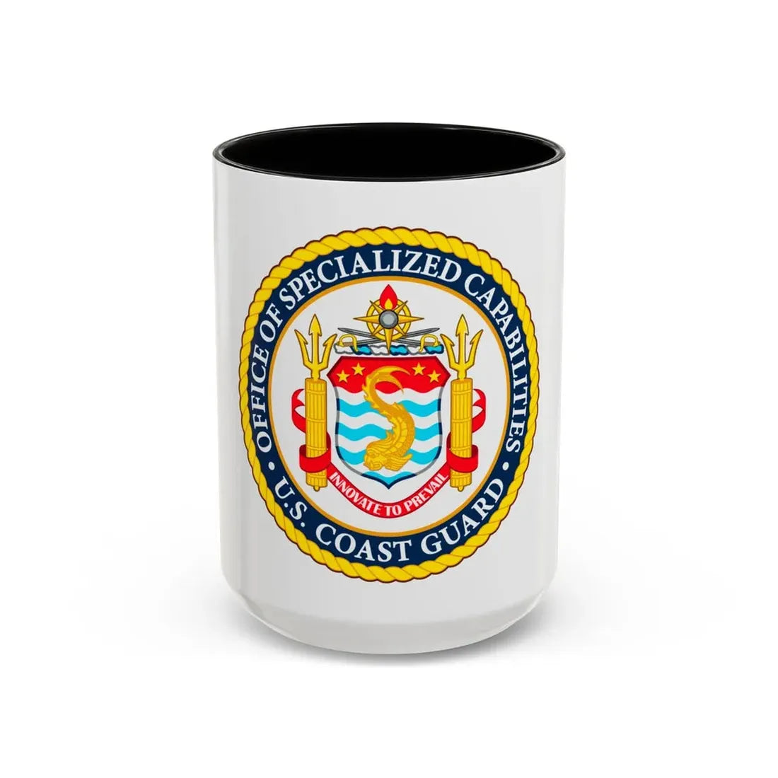 Office of Specialized Capabilities USCG (U.S. Coast Guard) Accent Coffee Mug 15oz Black - Go Mug Yourself