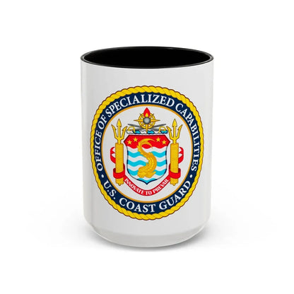 Office of Specialized Capabilities USCG (U.S. Coast Guard) Accent Coffee Mug 15oz Black - Go Mug Yourself