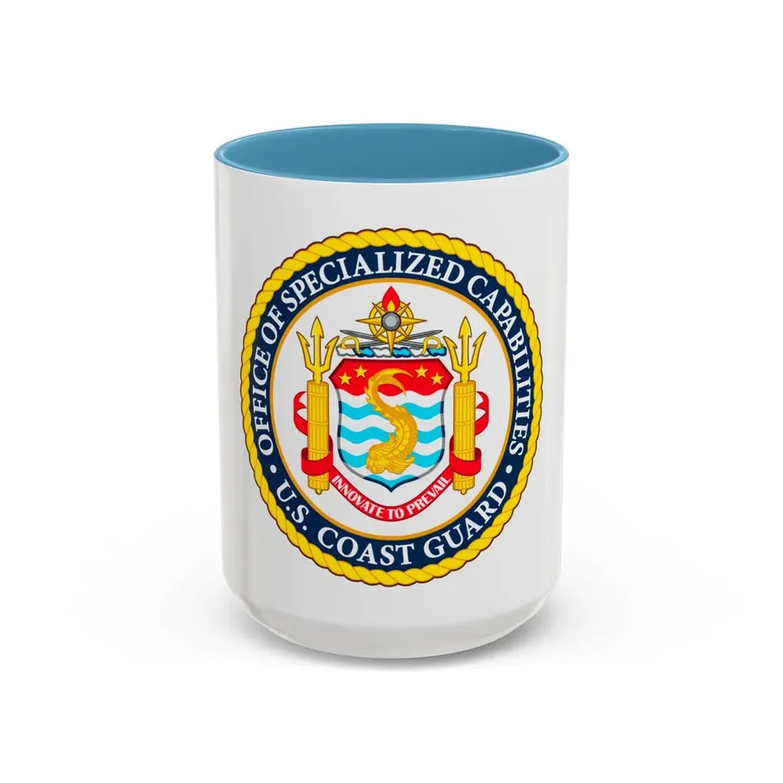 Office of Specialized Capabilities USCG (U.S. Coast Guard) Accent Coffee Mug 15oz Light Blue - Go Mug Yourself