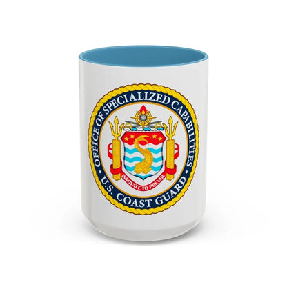 Office of Specialized Capabilities USCG (U.S. Coast Guard) Accent Coffee Mug 15oz Light Blue - Go Mug Yourself