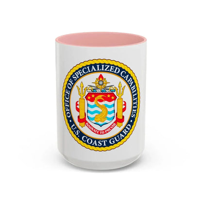 Office of Specialized Capabilities USCG (U.S. Coast Guard) Accent Coffee Mug 15oz Pink - Go Mug Yourself