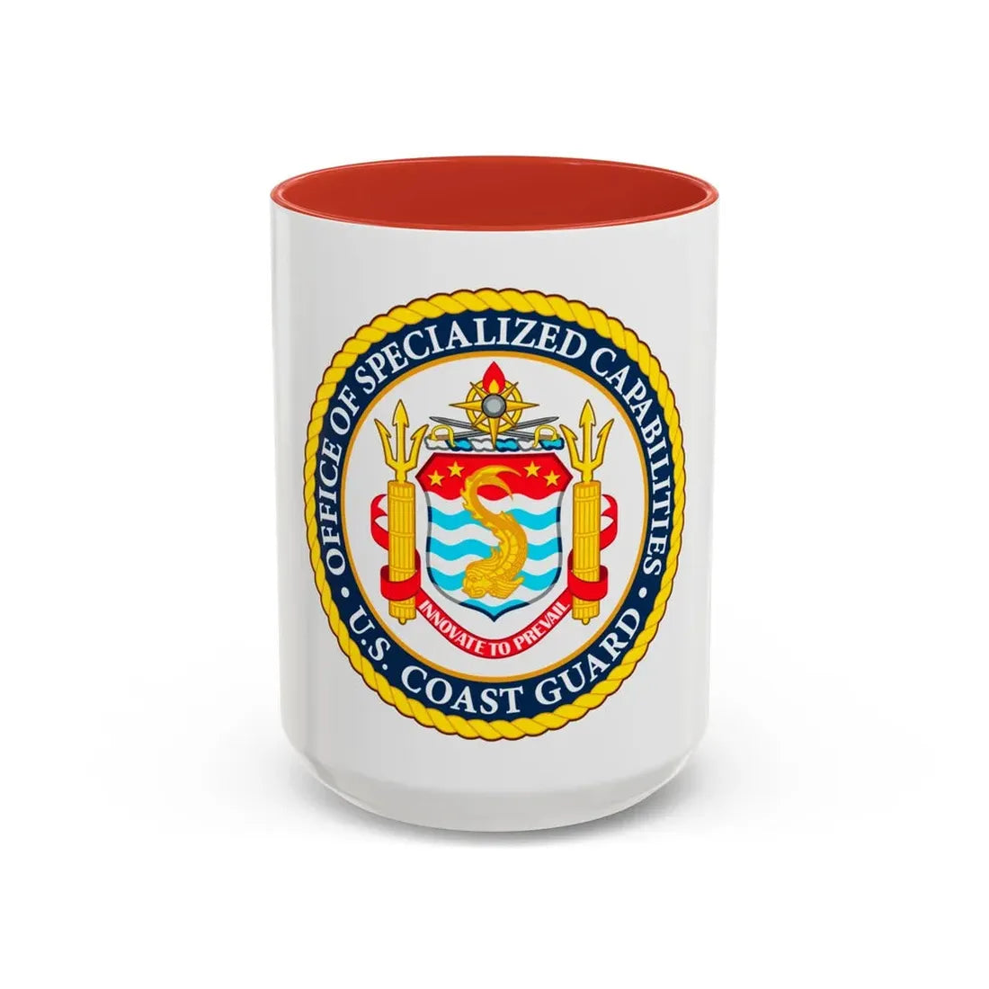 Office of Specialized Capabilities USCG (U.S. Coast Guard) Accent Coffee Mug 15oz Red - Go Mug Yourself