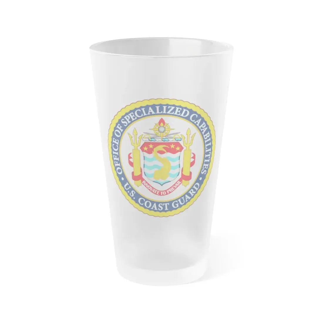 Office of Specialized Capabilities USCG (U.S. Coast Guard) Frosted Pint Glass 16oz Default Title - Go Mug Yourself