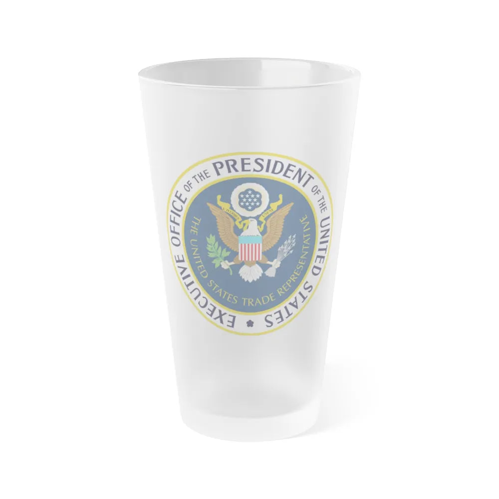 Office of the United States Trade Representative - Frosted Pint Glass 16oz-16oz-Frosted-Go Mug Yourself