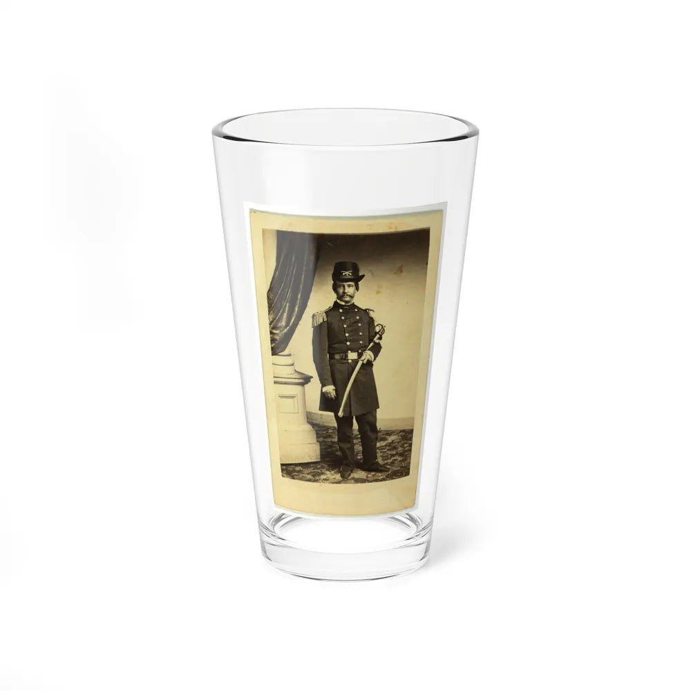 Officer David Hunter, Full-Length Portrait In Full Military Dress, Standing, Holding Sword, Facing Front (U.S. Civil War) Pint Glass 16oz-16oz-Go Mug Yourself