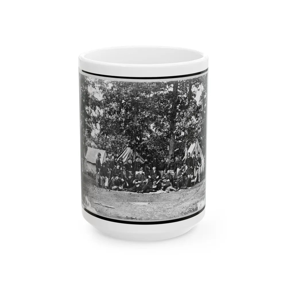 Officers Of U.S. Horse Artillery Brigade, Near Culpeper, Va., September, 1863 001 (U.S. Civil War) White Coffee Mug-15oz-Go Mug Yourself