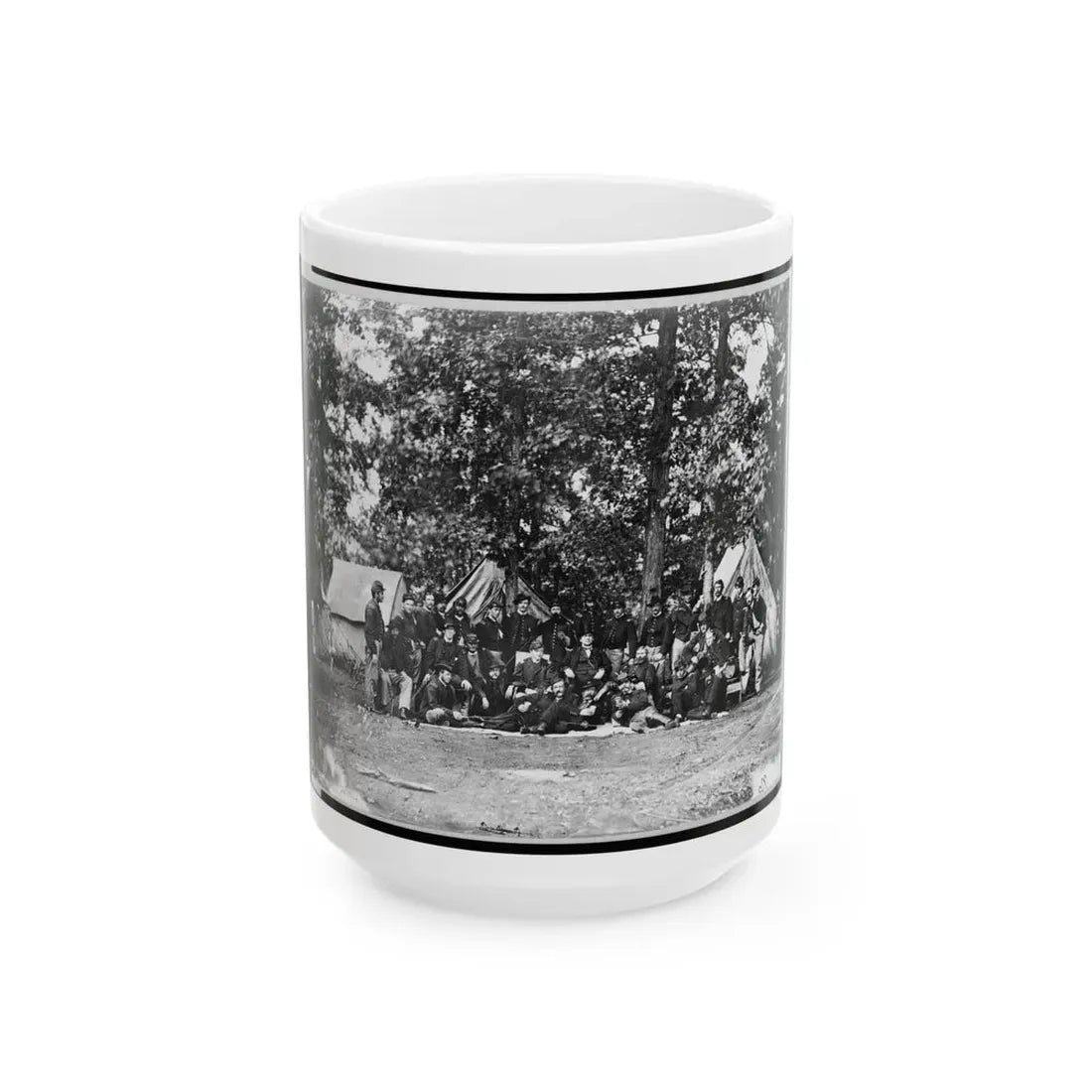 Officers Of U.S. Horse Artillery Brigade, Near Culpeper, Va., September, 1863 001 (U.S. Civil War) White Coffee Mug 15oz - Go Mug Yourself