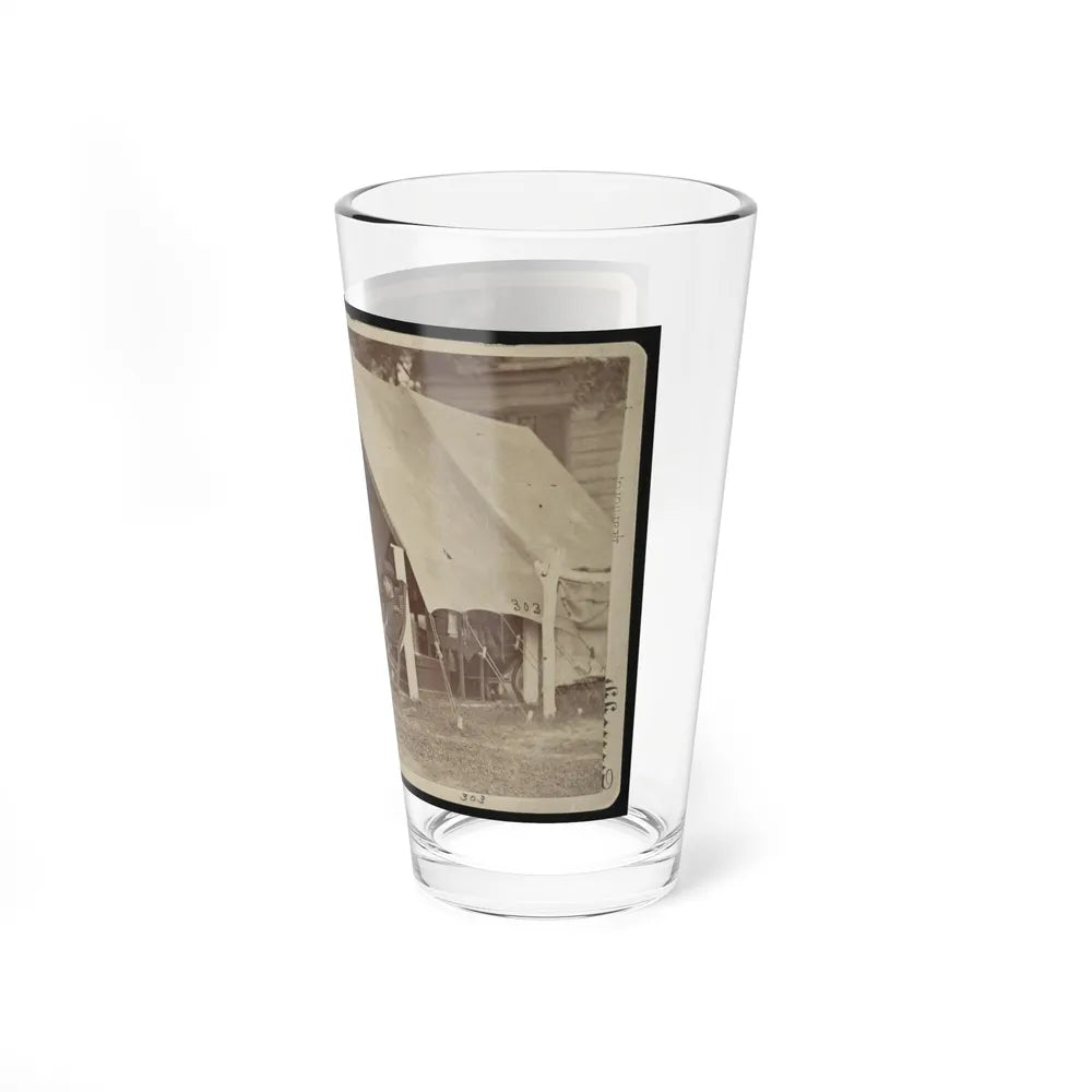 Officers Relaxing Outside A Tent (U.S. Civil War) Pint Glass 16oz-Go Mug Yourself