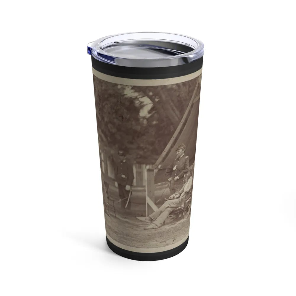 Officers Relaxing Outside A Tent (U.S. Civil War) Tumbler 20oz-Go Mug Yourself