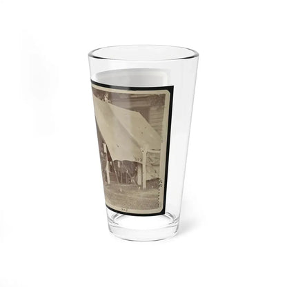 Officers Relaxing Outside A Tent (U.S. Civil War) Pint Glass 16oz - Go Mug Yourself