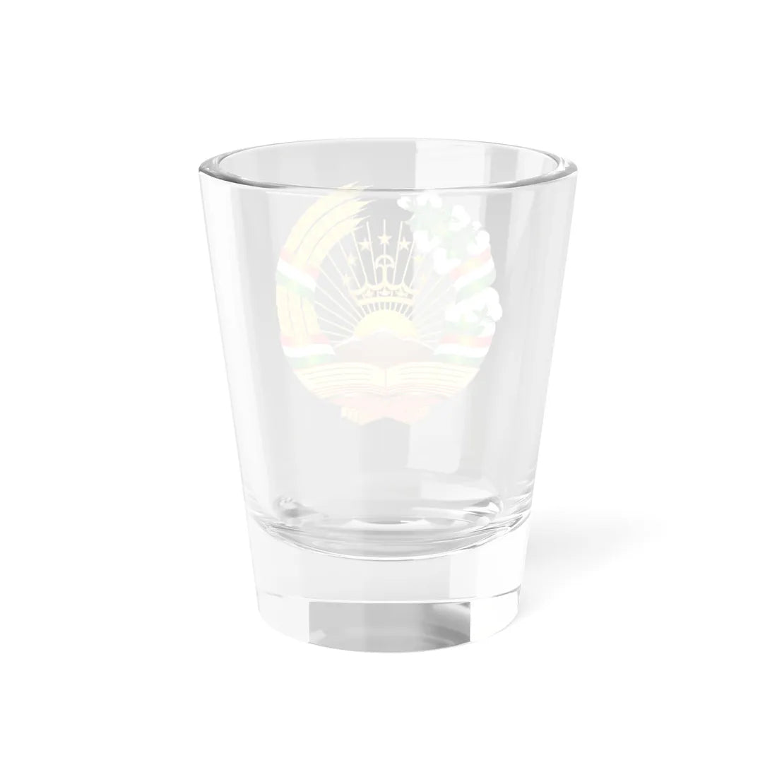 Official Emblem of Tajikistan (Tajikistan) (Coat of Arms) Shot Glass 1.5oz - Go Mug Yourself